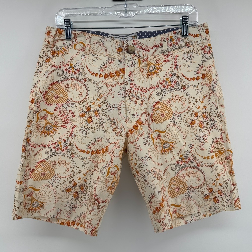 Old Bull Lee Cotton Floral Shorts Mens Size 32 Made in USA 9" Inseam NWOT